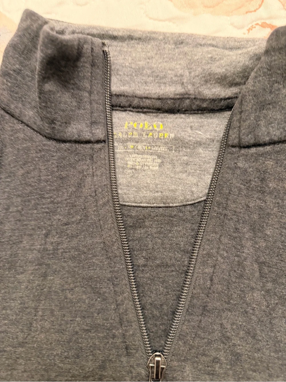 Polo by Ralph Lauren Charcoal Gray Quarter-Zip Sweatshirt